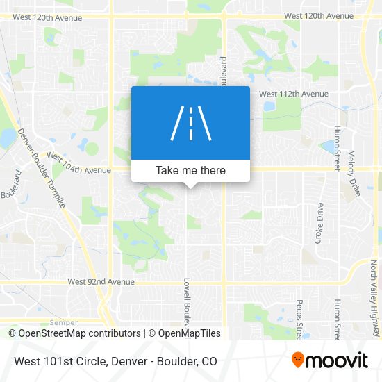 Mapa de West 101st Circle