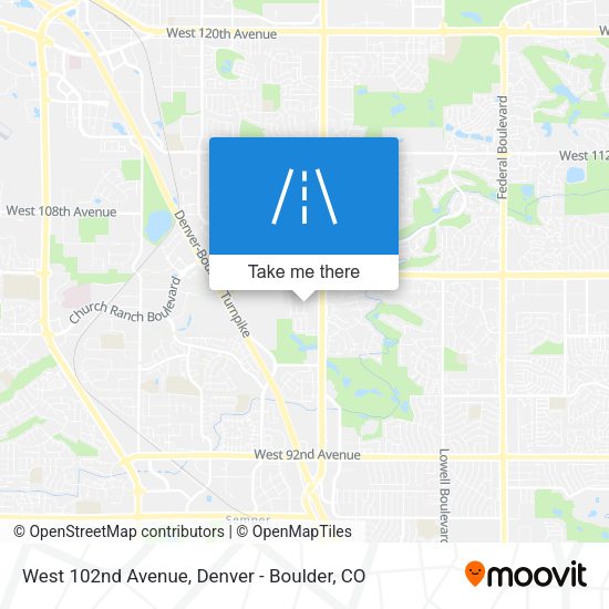 West 102nd Avenue map