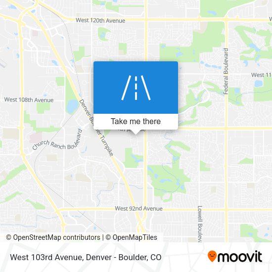 Mapa de West 103rd Avenue