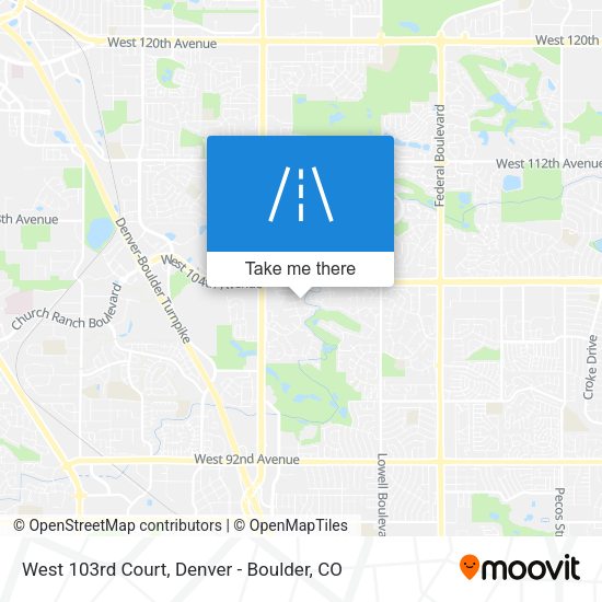 Mapa de West 103rd Court