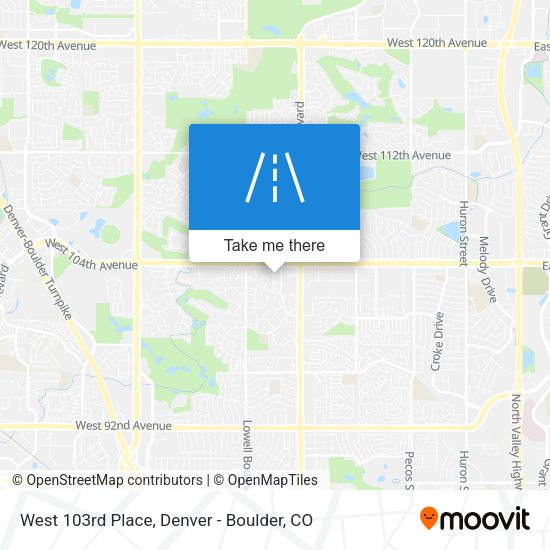 West 103rd Place map
