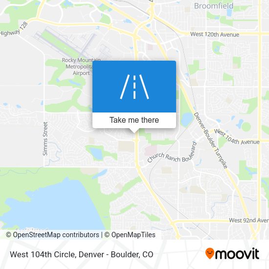 West 104th Circle map