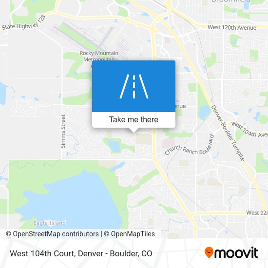 West 104th Court map