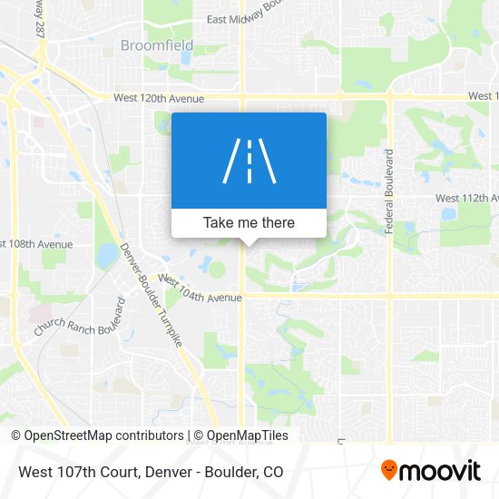 West 107th Court map