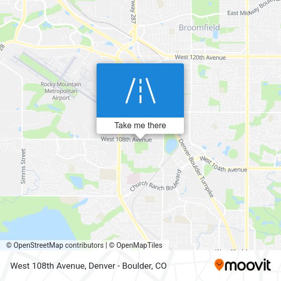 West 108th Avenue map
