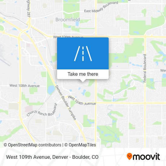West 109th Avenue map