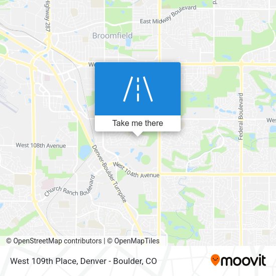 West 109th Place map