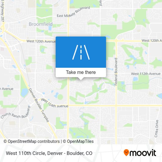 West 110th Circle map