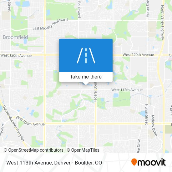 West 113th Avenue map
