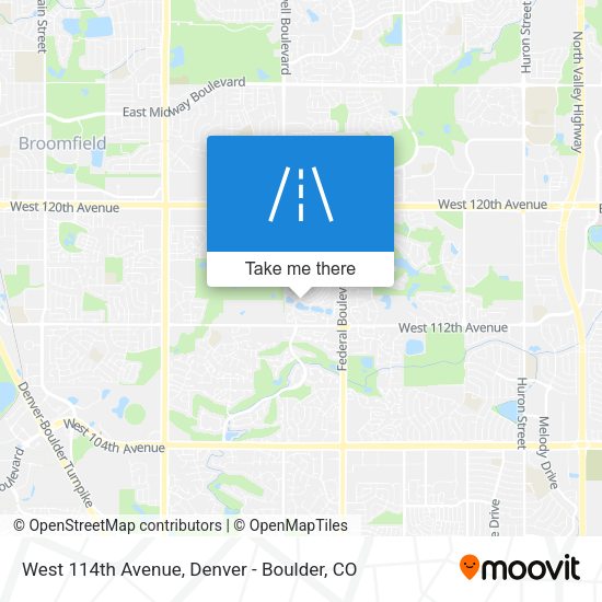 West 114th Avenue map