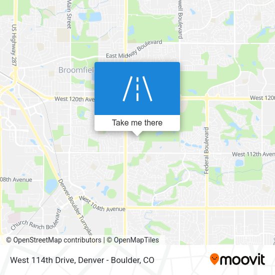 Mapa de West 114th Drive