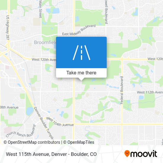 West 115th Avenue map