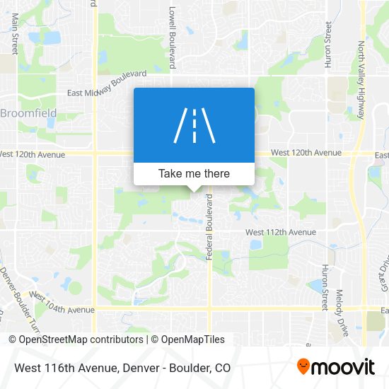 West 116th Avenue map