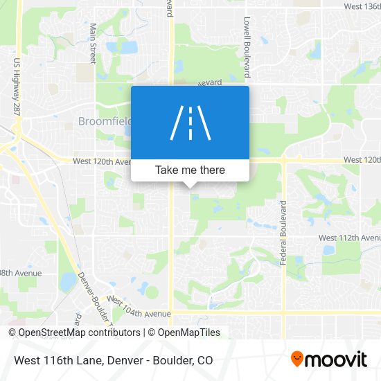 West 116th Lane map