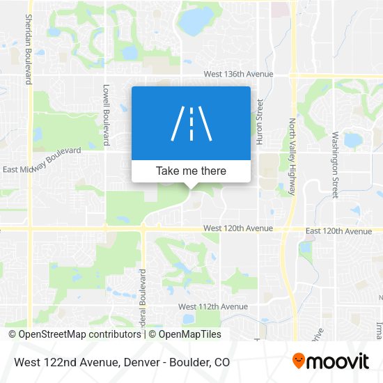 West 122nd Avenue map