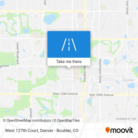 West 127th Court map