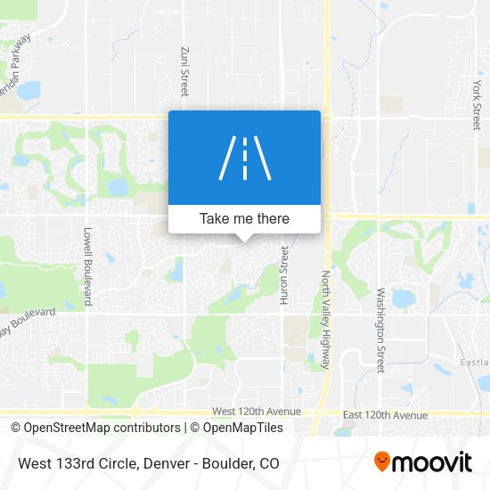 Mapa de West 133rd Circle