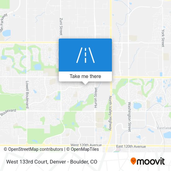 West 133rd Court map