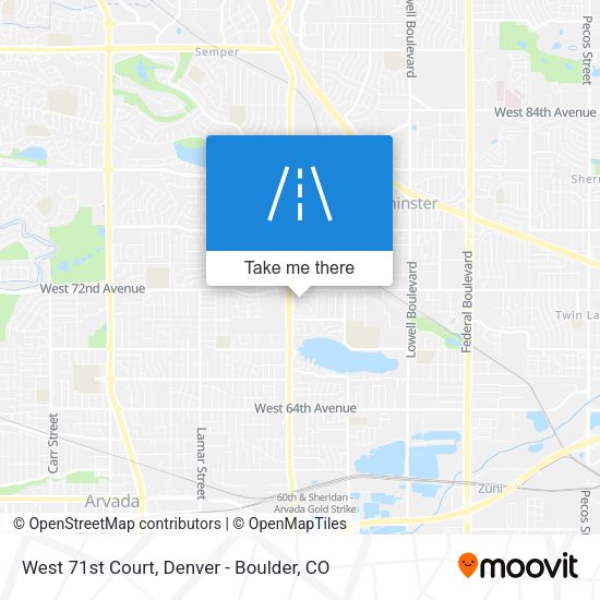 West 71st Court map