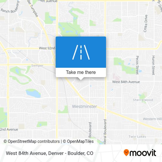 West 84th Avenue map