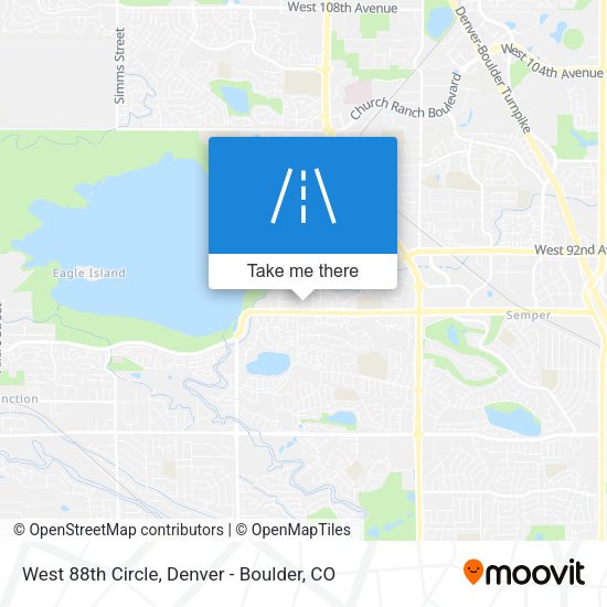 West 88th Circle map