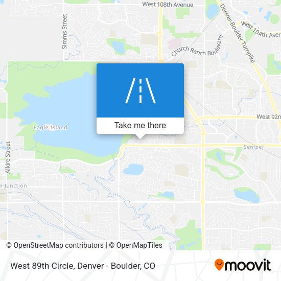 West 89th Circle map