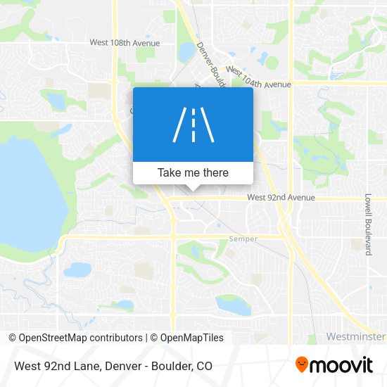 West 92nd Lane map