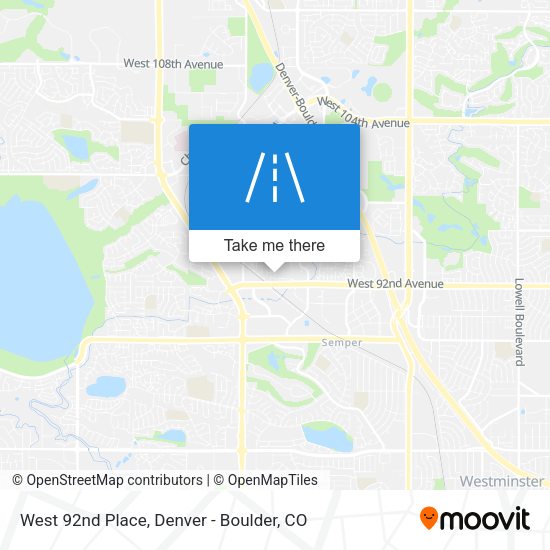 West 92nd Place map