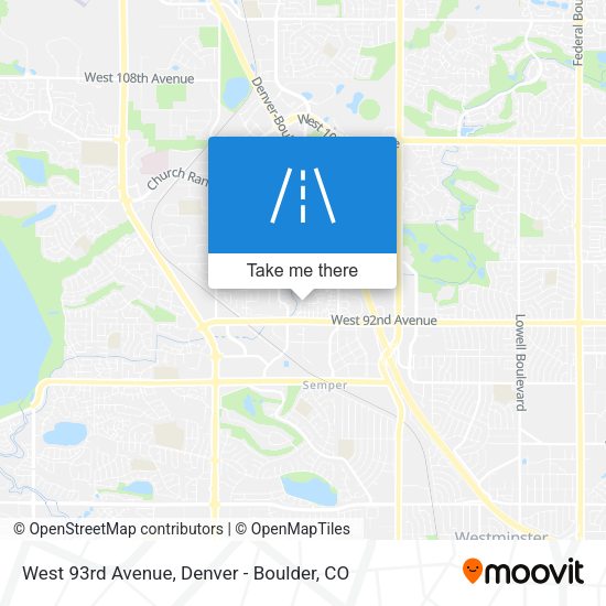 West 93rd Avenue map