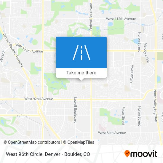 West 96th Circle map
