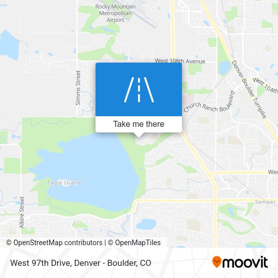 West 97th Drive map