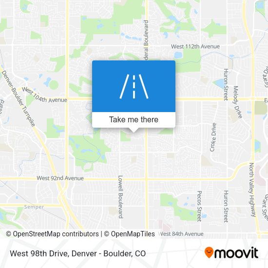 Mapa de West 98th Drive