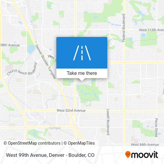 West 99th Avenue map