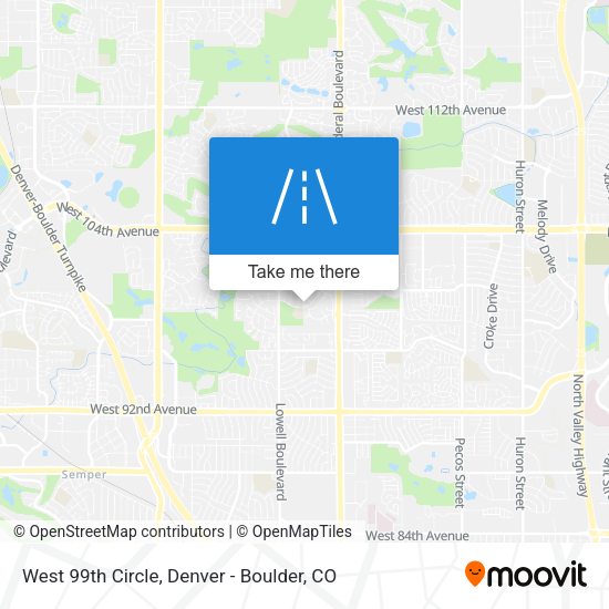 Mapa de West 99th Circle