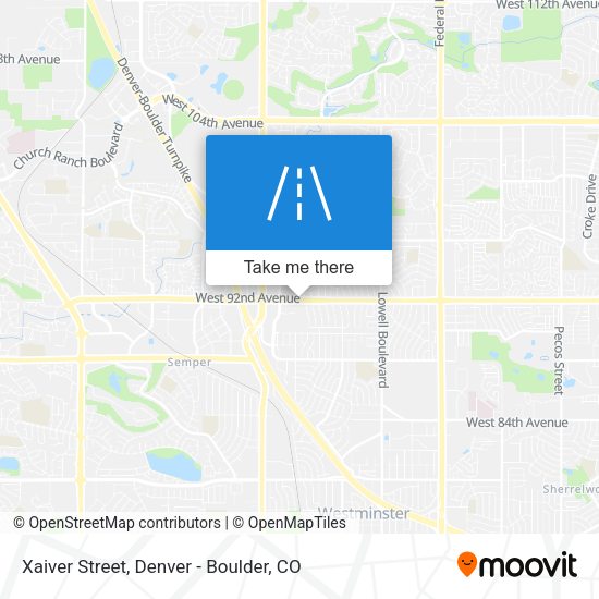 Xaiver Street map