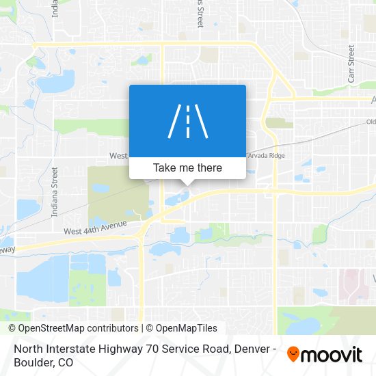 North Interstate Highway 70 Service Road map