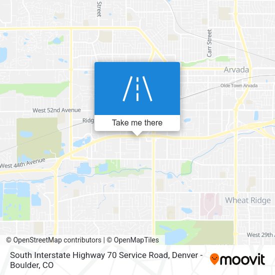 South Interstate Highway 70 Service Road map