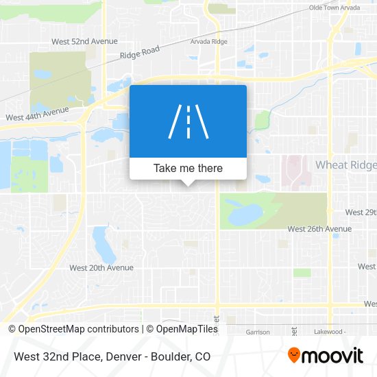 West 32nd Place map
