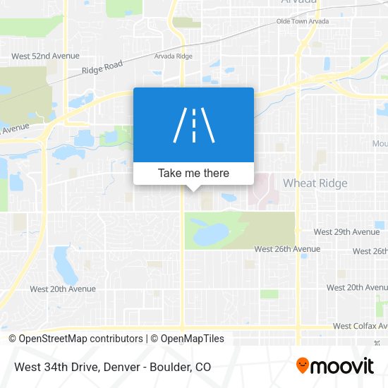 West 34th Drive map