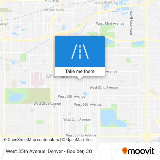 West 35th Avenue map