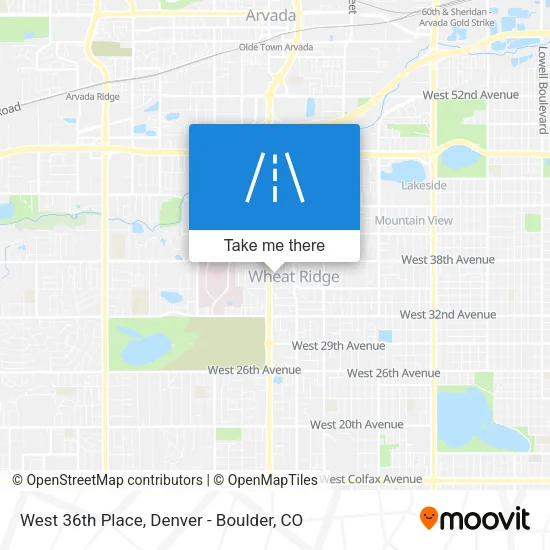 West 36th Place map