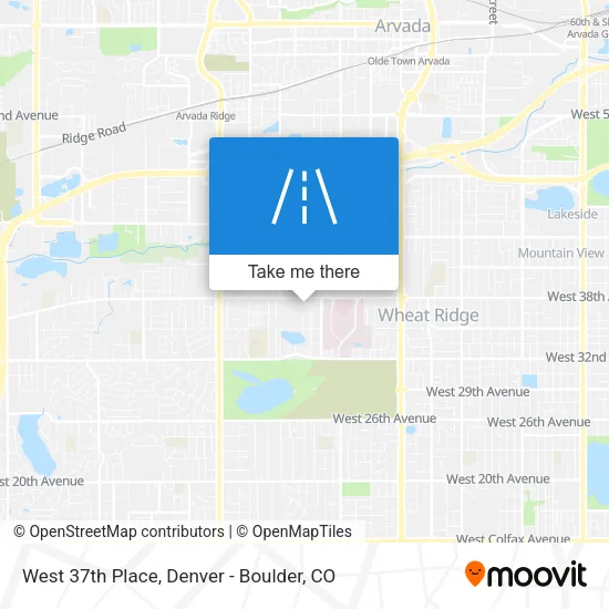 West 37th Place map