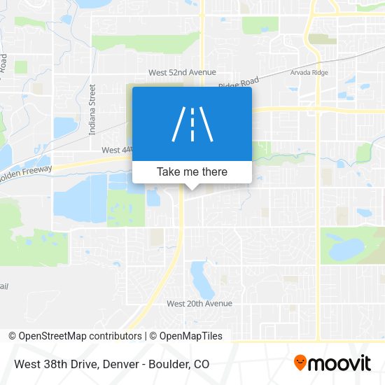 West 38th Drive map