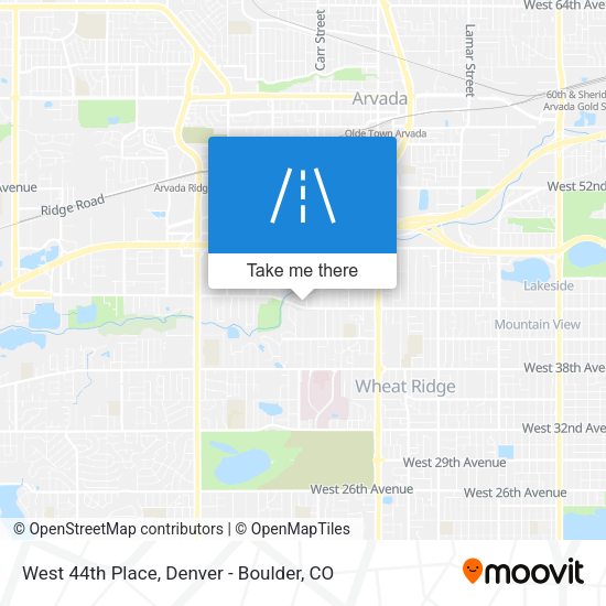 West 44th Place map