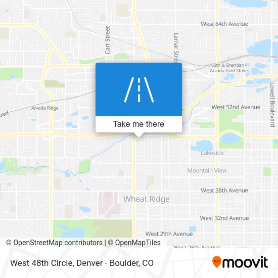 Mapa de West 48th Circle