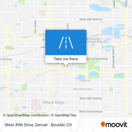 West 49th Drive map