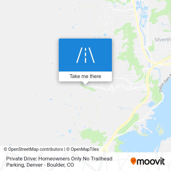 Mapa de Private Drive: Homeowners Only  No Trailhead Parking