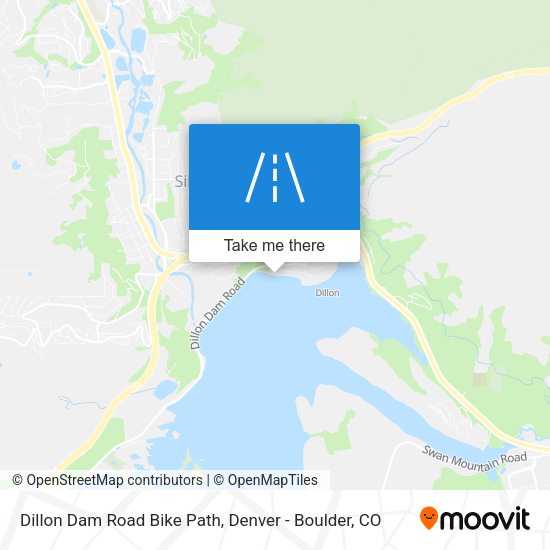 Dillon Dam Road Bike Path map