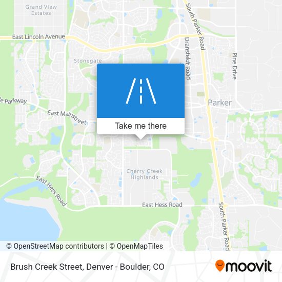 Brush Creek Street map