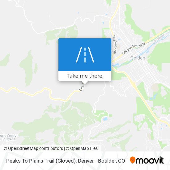 Peaks To Plains Trail (Closed) map